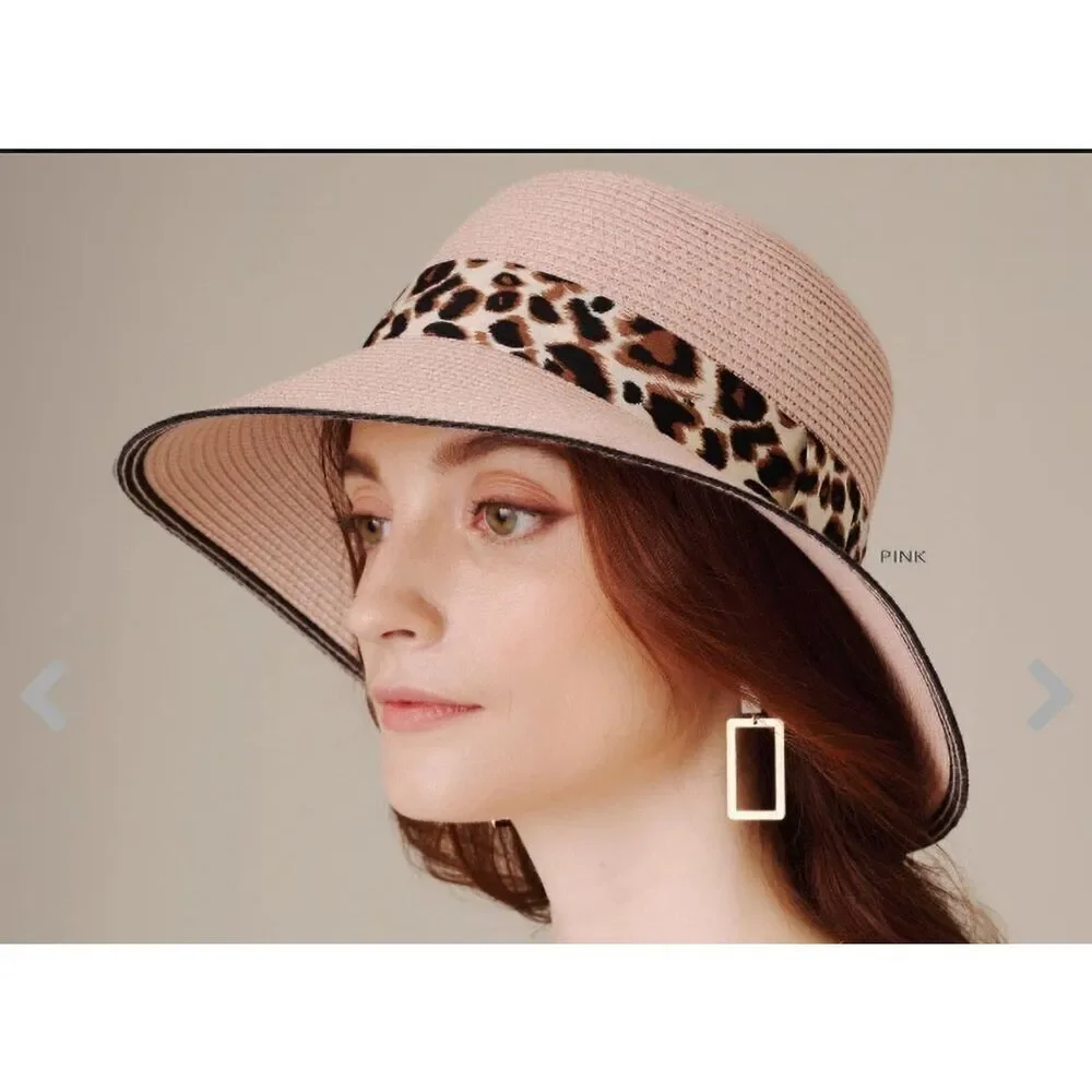 NWT Leopard trimmed Bowler hat